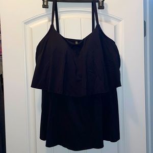 Lands End black Tankini top. XL. Excellent condition.